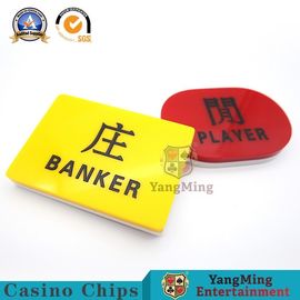 comprare Il banchiere del baccarat del casinò del bottone del commerciante del poker & il bottone staccabili stampati acrilici del giocatore vince l'indicatore fabbricazione online