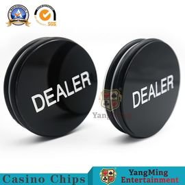 comprare Matrice per serigrafia bianca nera su ordinazione degli indicatori 76mm del baccarat del casinò che incide Texas Holdem Button fabbricazione online