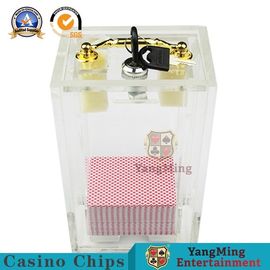 comprare Il baccarat acrilico Dragon Tiger Gambling Table Games Playing del supporto di scarto della serratura del metallo carda il trasportatore per 8 piattaforme fabbricazione online