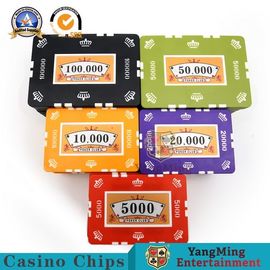 comprare 760 PCS Clay Plastic Poker Chips Gift stampato su ordinazione hanno messo in caso di alluminio d'argento fabbricazione online