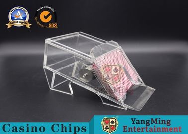comprare Nucleo di ferro completo di Shuffer della carta da gioco del commerciante del poker del casinò di due piattaforme chiaro 7mm Thinkness fabbricazione online