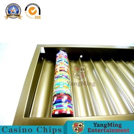 comprare un casinò di gioco di lusso del metallo dell'oro di strato Chip Tray 300-500Pcs 14g Clay Chips Holder fabbricazione online