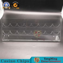 comprare Tabella trasparente piena Chips Display Horizontal Section Casino della ruota di roulette intorno a Chips Rake fabbricazione online
