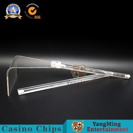 comprare Sezione trasparente 2 Chips Code Receiver Retractable Thickened Chips Rake Plastic Handle ceramico acrilico del baccarat fabbricazione online