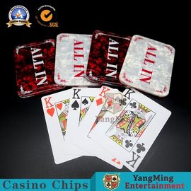 comprare Indicatori rossi Texas Hold del baccarat loro bottone di plastica acrilico del commerciante del segno di Chips Games Wins Silk Screen della mazza della concorrenza fabbricazione online