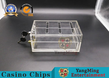 comprare Un supporto di 8 carte da gioco trasparente pieno delle piattaforme per i giochi di carte del club di VIP con la scatola di scarto della serratura fabbricazione online
