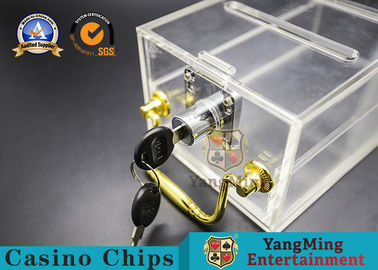 comprare la chiusura acrilica di spessore della chiara maniglia piena degli accessori del gioco del casinò 745g scarta la scatola fabbricazione online