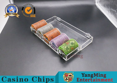 comprare Casinò Chips Carrier With Lock di Clay Poker Chips Case Texas di 5 file 280*85*65mm fabbricazione online