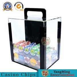comprare RFID di gioco Chips Acrylic Carrier Portable Poker Chip Holder With Tray For 1000 chip di mazza del casinò dei pc 40mm fabbricazione online