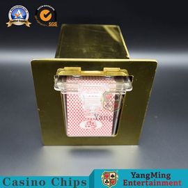 comprare Scatola di carta nascosta GamblingTable gialla di titanio del supporto di carte da gioco dell'acciaio inossidabile fabbricazione online