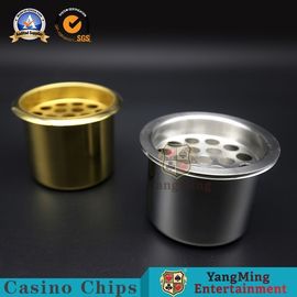 comprare Supporto dedicato dell'acqua del casinò del gioco degli accessori dell'acciaio inossidabile dell'argento di colore del tavolo verde su ordinazione industriale del portacenere fabbricazione online