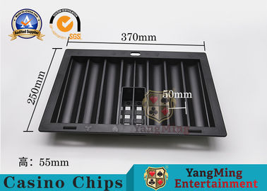 comprare Il Texas li tiene trasportatore di chip di plastica dedicato tavolo verde di colore nero del galleggiante del vassoio del chip del casinò di file del club 6 della mazza fabbricazione online