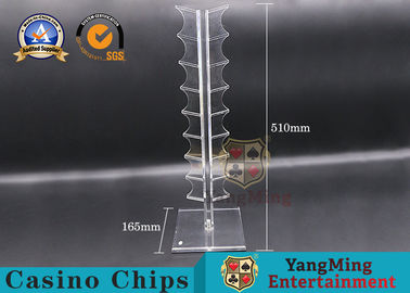 comprare cassa trasparente acrilica dei chip di mazza 16pcs fabbricazione online