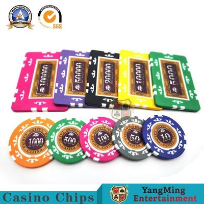 comprare 760 pc del centro americano Clay Chip Set Eight Crown Stickers Chips Texas Hold anti-contraffazione dell'ABS loro Chip Currency fabbricazione online
