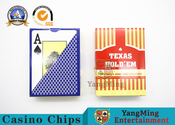 comprare Carte da gioco di plastica impermeabili del PVC per Texas Hold loro doppio del gioco parteggiato glassato fabbricazione online