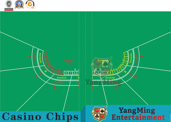 comprare Spettacolo impermeabile professionale piegante Dragon And Tiger Layout Custom delle tovaglie dei giochi con le carte del poker del baccarat fabbricazione online