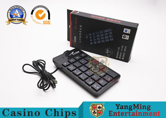 comprare Accessori di plastica Mini Keyboard With Cable muto nero del gioco del casinò fabbricazione online