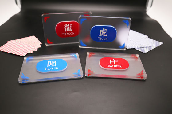 comprare Carta libera Semi-glassata Texas Hold del bottone acrilico del commerciante loro stampa su due lati Crystal Plastic del gioco da tavolo del baccarat fabbricazione online