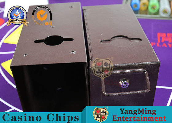 comprare Accessori del gioco del casinò di doppio strato del metallo con contanti chiudibili a chiave fabbricazione online