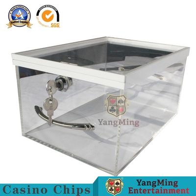 comprare Accessori acrilici trasparenti del gioco del casinò con il cassetto della serratura fabbricazione online