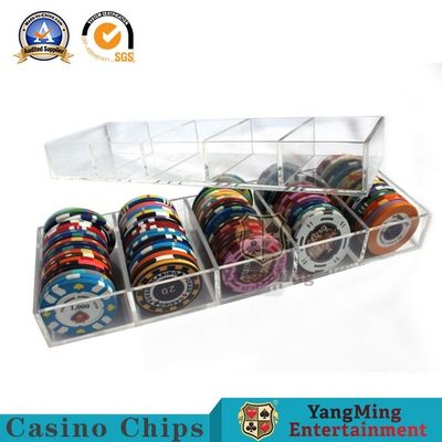 comprare Acrilico spesso su ordinazione del club 100 yarde della mazza chiudibile a chiave Chips Tray dicontraffazione di Chip Box Full Transparent Round 50mm fabbricazione online
