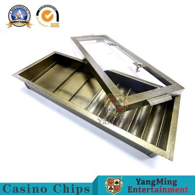 comprare Metallo d'ottone elettrolitico Chip Tray Single Layer Glass Cover di colore fabbricazione online