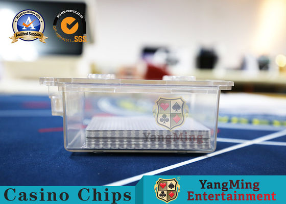 comprare Piano d'appoggio acrilico spesso completamente trasparente del casinò della scatola di carta della mazza fabbricazione online