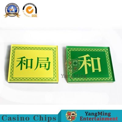 comprare Lato delle carte del gioco del quadrato di verde di Crystal Casino Game Accessories Yellow doppio fabbricazione online