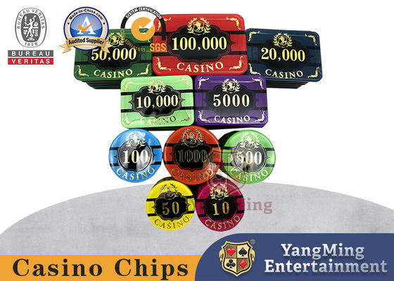 comprare mazza personale acrilica Chip Set del casinò di 45mm Texas Game Jackpot fabbricazione online