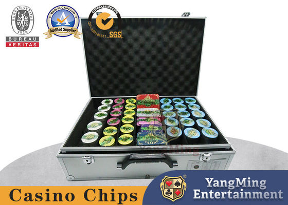 comprare Tre patate fritte tagliate in pezzi sottili acriliche della Tabella del poker di combinazione del chipset 760 di timbratura di oro di strato fabbricazione online