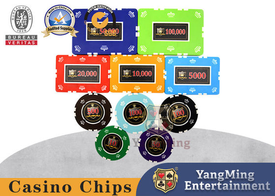 comprare mazza Chip Set del casinò di 49mm Clay Stickers Professional fabbricazione online
