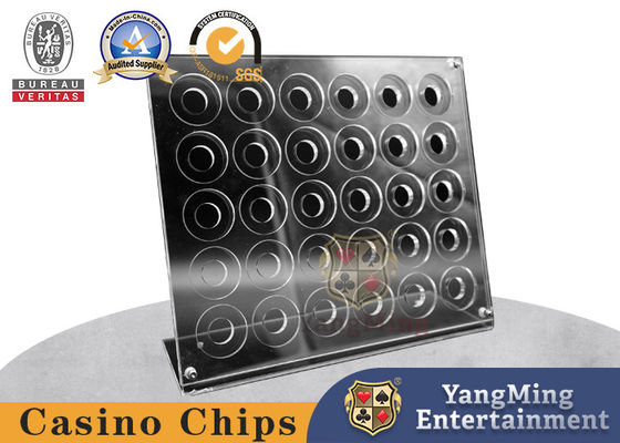 comprare Mazza Chip Rack Holder del banco di mostra della moneta di sfida dello scaffale di 5 file fabbricazione online