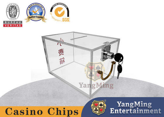 comprare Salvadanaio chiudibile a chiave del gioco acrilico trasparente del casinò personalizzabile fabbricazione online
