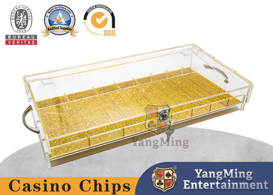 comprare Un casinò acrilico spesso completamente trasparente Chip Tray For Baccarat Texas di 8 file fabbricazione online