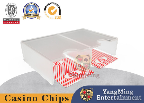 comprare La metà di carta da gioco del supporto di gioco acrilico trasparente della cassa ha glassato densamente fabbricazione online
