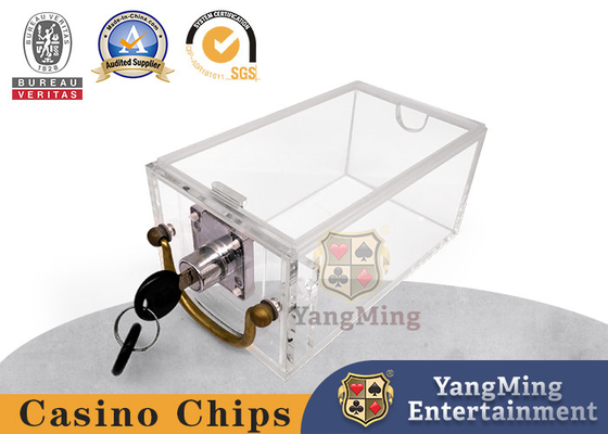 comprare Insiemi su ordinazione acrilici trasparenti della scatola 6 di Texas Baccarat Poker Table Card fabbricazione online