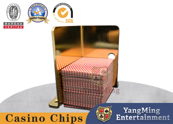 comprare Tenitore di carte da poker in metallo elettroplata in oro Apparizione Gioco da casinò Tenitore di pin desktop fabbricazione online