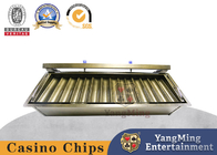 14 Rows Brass Color Double Layer Poker Table Chip Tray Wear Resistant
