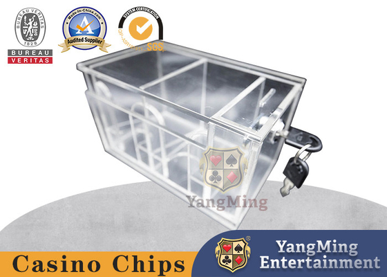 comprare Baccarat 8 coppie Scatola di carte abbandonata Acrilico Trasparente Due Griglie Scatola di vendita di carte di poker fabbricazione online