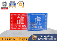 Rectangular 2 Dragon Tiger Dealer Texas Hold'Em Poker Table Accessories Customized