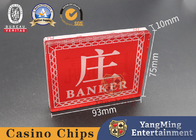 2 Baccarat Chinese And English Banker Poker Table Accessories Customized Player Marker