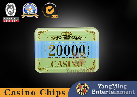 Mazza anti-contraffazione UV di cristallo Chips Can Be Customized dell'acrilico della Tabella del baccarat del casinò