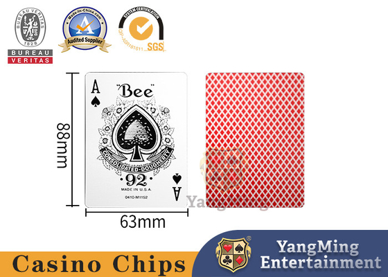 Red and Blue Bee Back Pattern 310g Black Core Casino Poker Card Spot Color Box Packaging