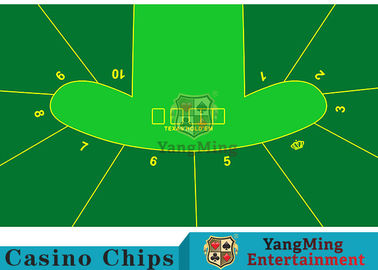 100% tessuto di poliestere 10 giocatori Texas Holdem Poker Table Layout Casinò Layout Per Standard Poker Games Blu Colore