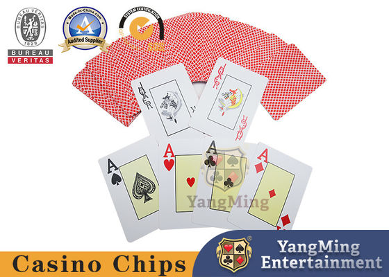 Tavolo Texas Hold'em PVC Piastra di plastica Grande stampa di caratteri impermeabile Rosso Blu
