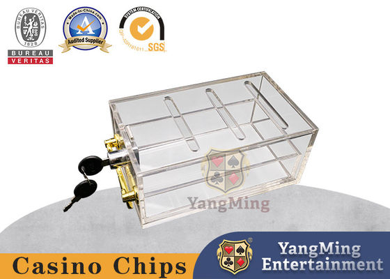 Cassa regalo acrilica 8 coppie Casinò personalizzato cintura chiusa completamente trasparente Scatola dei rifiuti