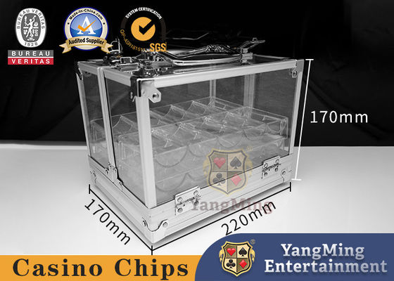 Baccarat Texas Gioco da tavolo Chip Box 600 pezzi Legatura di alluminio Con Portafoglio Chips Lock