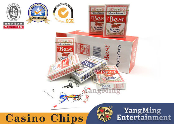 555 Red Blue Bee Poker Casino Baccarat Texas Table Game 280g Blu Core Poker Cards
