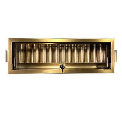 Gold Double-Layer Locked Poker Chip Tray Baccarat Texas Hold'Em Tavolo di gioco Tavolo di gioco Chip Box