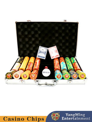 12g Poker Chip Set 600PCS Con 1 Concessionario 2 mazzi di carte per gioco d'azzardo gioco da tavolo